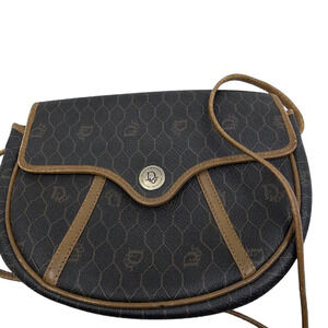 Dior Honeycomb Blue Canvas Vintage Saddle Bag